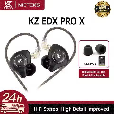 KZ EDX PRO X Wired Headphone Dynamic Drive Earphone HIFI Stereo Bass Music Earbuds In Ear Sport Head