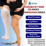 【KKM APROVED 】TED Medical TED Anti-Embolism Compression Socks for Deep Vein Thrombosis Postpartum, P