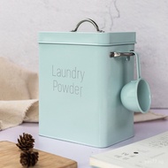 Kitchen Laundry Powder Tin Box Bathroom Kitchen Detergent Washing Powder Storage Tin Box Rice Pet Fo