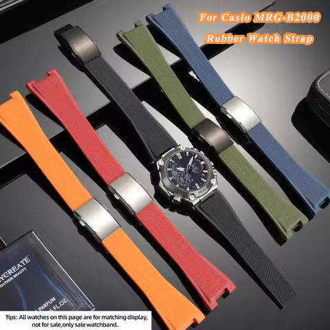 For Casio G-SHOCK MRG-B2000 Sports Rubber Watch Strap MRG-G1000 MRG-G2000 Special Notch Silicone Wat