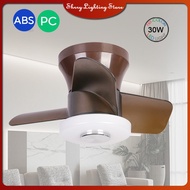 【Shrry Lighting】16" Small Ceiling Fan With Light DC Motor Ceiling Fan in Bedroom Electric Fan