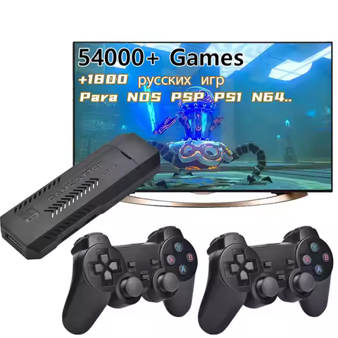 X2 Plus 64G 50000 Game GD10 Pro 4K Game Stick 3D HD Retro Video Game Console Wireless Controller TV 