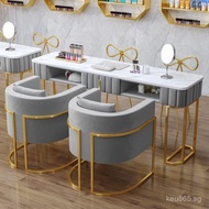 Nail Salon Economic Manicure Table Internet Celebrity Table and Chair Modern Marble Combination Pric