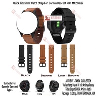 26mm Quick Fit Watch Strap Garmin Descent MK1 MK2 MK2i MK3i 51mm - Leather Strip