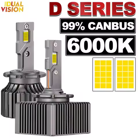 Dualvision D3S LED Headlights D1S D2S D4S D5S D8S 35W Xenon Lights 2PCS 9570 CSP Chips Plug and Play