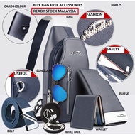Shoulder Bag Messenger Cross Body Bag Free 6 Accessories HM125 Ready Stock Malaysia