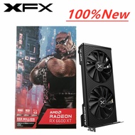 ใหม่ XFX RX 6600 XT 6600XT 8GB 6500 XT การ์ดจอ GPU Radeon RX6600XT RX6600 GDDR6การ์ดจอเดสก์ท็อปพีซีและเกมคอมพิวเตอร์ส่วนบุคคล AMD