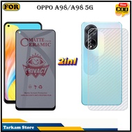 2IN1 Tempered Glass Oppo A98 A98 5G Anti-Scratch Glass Full Cover Screen Protector Elegant