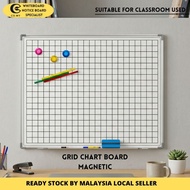 CD.MY Gridchart board Magnetic Grid chart whiteboard 90x120cm 120x120cm school classroom