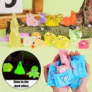Luminous Mini Blind Bag Ornament - 5Pc Packaged Animal Blind Pouch - Cute Rabbit Octopus Desktop Decorations - Adults Kids Surprise Bags Prizes - DIY Resin Material Accessories