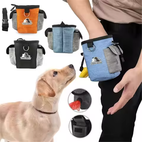 Portable Feeding Outdoor Pet Dog Treat Pouch Portable Dog Training Bags Pet Snack Food Container Pup