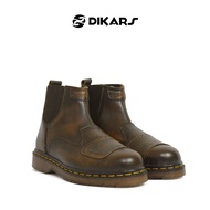 DIKARS - Geena Brown Brushoff Men's Chelsea Boots Slip On Chelsea Boots Men Leather