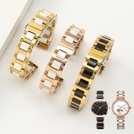 Ceramic Watch Band Women 39;s Steel Bracelet Butterfly Clasp for Tissot Rossini Tianwang Mido Casio 