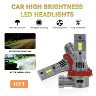 2pcs H11 LED Canbus car light bulb LED headlight H11 fan cooling fog light headlight