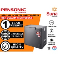 (Free Delivery Kedah,Penang & Perlis)Pensonic 199L/299L Inverter Glass Door Chest Freezer Peti Beku 