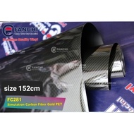 152Cm Sticker Fanchi Fc281 Carbon Fiber Gold Pet 7D 152Cm Permeter