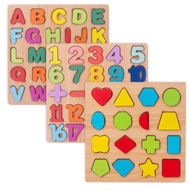 WOODEN PUZZLE LETTERS AND NUMBERS EDUCATIONAL TOYS FOR CHILDREN NUMBER PUZZLE 123 WOODEN PUZZLE/
