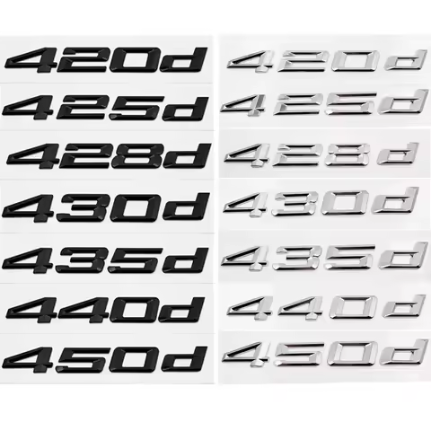 ABS Car Rear Trunk Letters Logo Badge Emblem Sticker For BMW 4 Series 420d 425d 428d 430d 435d 440d 