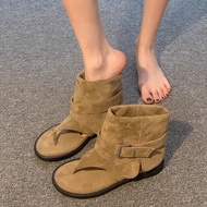 2025 Flip-Toe Women's boots Thick-Soled Heightening Martin boots Short Tube chelsea boots chelsea Bo