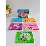 Bilingual flashcard set of National Flags of Countries around the World for children, 180 smart flas