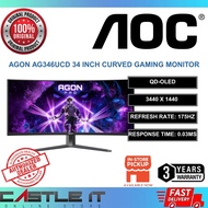 AOC AGON AG346UCD 34 Inch Curved QD OLED QHD 175Hz Gaming Monitor HDR400