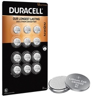 Duracell CR2032 3V Lithium Battery, Child Safety Features, 12 Count Pack, Lithium Coin Battery for K