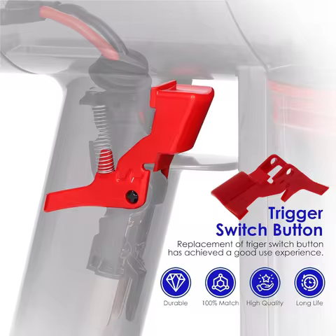 Trigger switch button replacement parts for Dyson V7 V8 SV10 SV11 vacuum cleaner, red power switch b