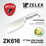 ZELEX Durian Fish Knife 5"/6" Wooden Handle Stainless Steel 5cr15 Mov Sharp Blade Pisau Pemotong Dur