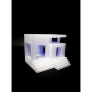 3D Printed Custom House Aquarium Deco Glowing In The Dark Design 3