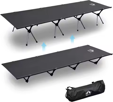 Portable Folding Camping Cot Bed for Adults, 87"x28" Elevated Off-Ground Sleeping Cot, Easy Setup, S