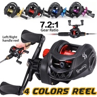 UNGU MERAH Sougayilang fishing Reel 7.2:1GR Blue Red Purple Gold Reel casting Reel BC 0-9 magnetic b