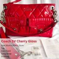 Preloved tas Coach SV Cherry Gloss Original
