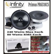 INFINITY PRIMUS PR6510CS PRIMUS SERIES 6-1/2” COMPONENT SPEAKER (80 WATT RMS 240W PEAK POWER) F.O.C 