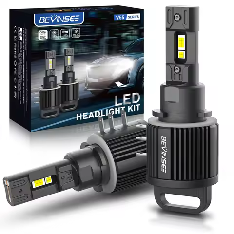 BEVINSEE LED H15 CANBUS Headlight Bulbs 110W 11000LM Turbofan High Beam Daytime Running Lights For V