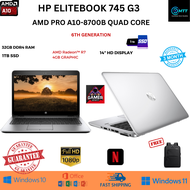 HP LAPTOP 🎁 ELITEBOOK 745 G3 AMD A10 PRO QUAD CORE 16GB  / 512GB SSD