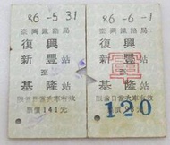 紀念火車票 名片式車票 硬式火車票 鐵路車票 復興號火車票 舊式火車票 台鐵火車票   硬票