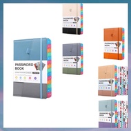 Password Keeper Book with Colorful Alphabetical Tabs and Two Bookmarks for Seniors 8.4X5.9Inch Inter