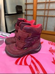 「 二手鞋 」 Ecco Gore-Tex 兒童高筒休閒鞋 29號（酒紅/紫）D