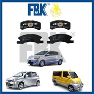 Original FBK Disc Brake Pad Front Viva / Juara/ Mitsubishi Mirage 1.0 2012- (Without Shims) - AF0811