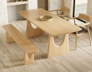 日式實木餐枱 家用小戶型長方形餐枱 餐桌 餐枱 食飯枱[Free Shipping] Japanese-style solid wood dining table home small apartme