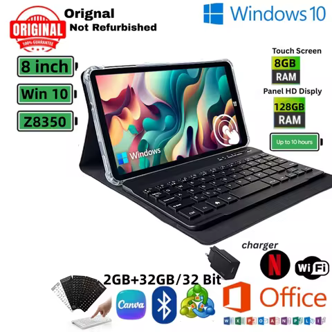 8GB RAM 128GB ROM Tablet PC 8 INCH 64 Bit x64 System Windows 10 Pocket AR3 Dual Cameras Quad Core WI