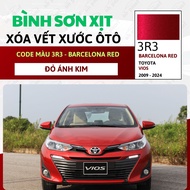 Sơn Xịt Xóa Vết Xước Cho Xe TOYOTA VIOS Màu ĐỎ ÁNH KIM code 3R3 - BARCELONA RED Chính Hãng OH PAINT