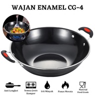34 Cm Non-Stick Enamel Ear Pan