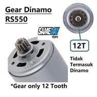 Pinion Gear Replacement Gear for DC Motor Dynamo RS550 545 9T 12T Cordless Impact Drill Spare Part