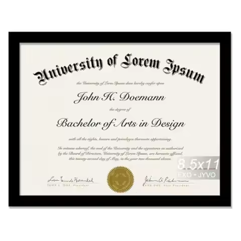 8.5 x 11 Frame Display 8.5 by 11 Document Certificate Diploma Wall and Tabletop - 1 Pack