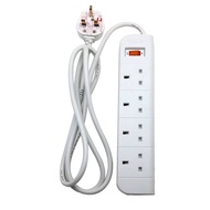 ◐BELKIN 4 PLUGS EXTENSION SOCKET TEL PORT LIGHTNING SURGE PROTECTOR PLUG WITH SIRIM 2METER F9E410SA2