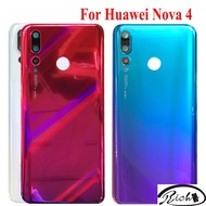 For Huawei Nova 4 Back Cover Glass Rear Battery Cover Door Housing Case Replacement Parts Nova 4 battery Cover With Lens