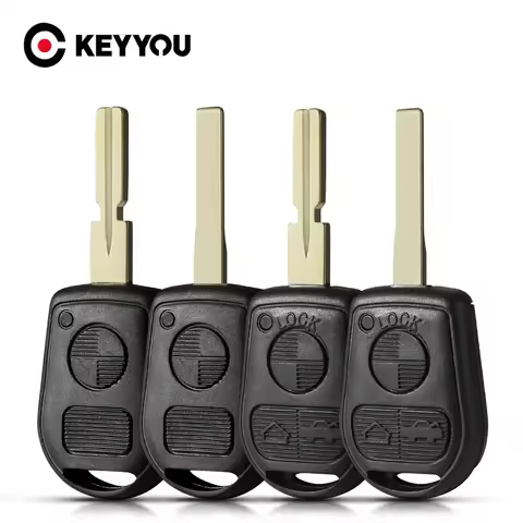 KEYYOU For BMW E31 E32 E34 E36 E38 E39 E46 Z3 Z4 Case Fob 3 BTN Uncut Key Fob Case 2/3 Button Remote