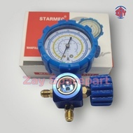 Single Manifold / Testing Manifold single R410 R32 R22 sligglas pressure gauge 500 psi