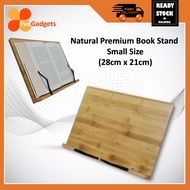 Premium Bamboo Ergonomic Adjustable Book Stand / Clips / Book Holder with Clips / Rehal Stand / Al-Q